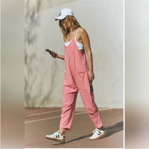 NWT Free People Hot Shot Onesie Hibiscus Tulip Pink Size XS